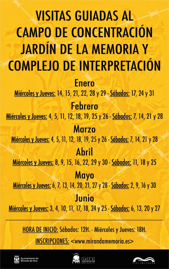 El calendario de visitas gratuitas de Memoria Histórica se amplía a días laborables 2 cartel campo de concentracion 26