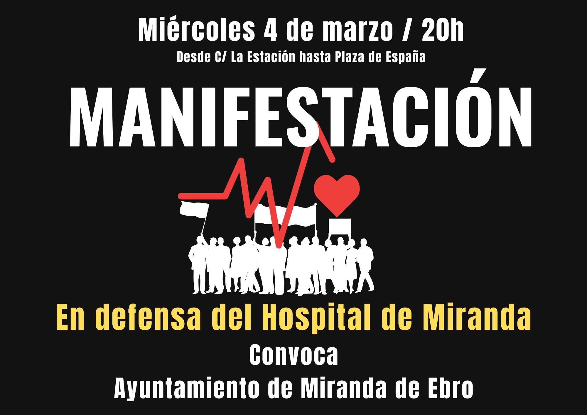 Miranda está llamada hoy miércoles a una manifestación en defensa del hospital