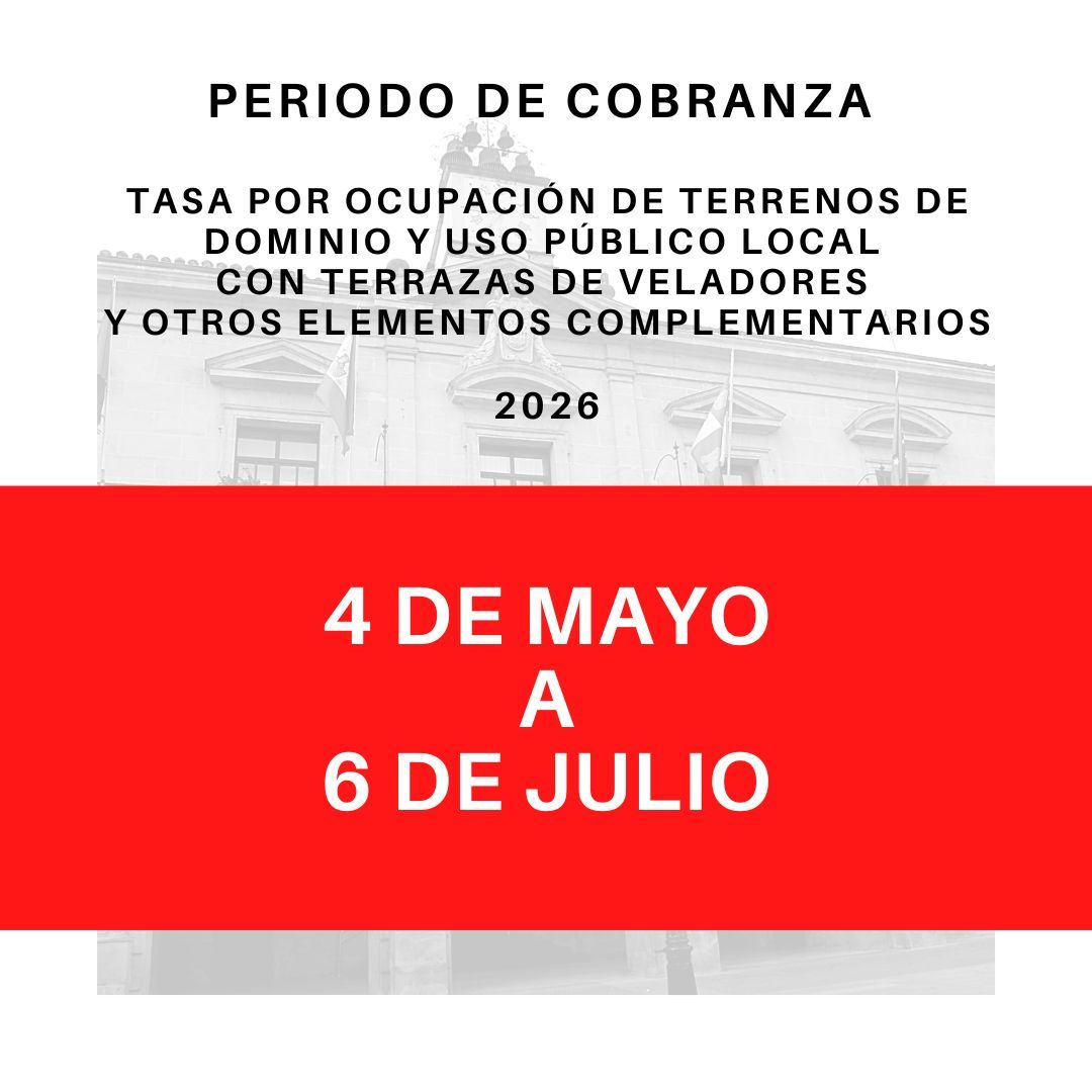 AVISO – COBRANZA TASA TERRAZAS Y VELADORES