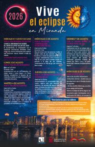 Vive el eclipse en Miranda de Ebro: talleres, charlas y actividades para prepararse para el gran eclipse total de Sol de 2026 1 ECLIPSE SOLAR CARTEL